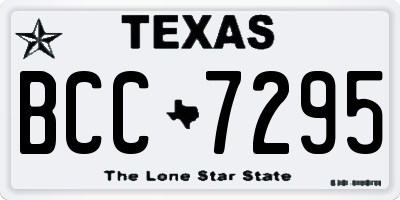 TX license plate BCC7295