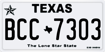 TX license plate BCC7303