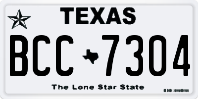 TX license plate BCC7304