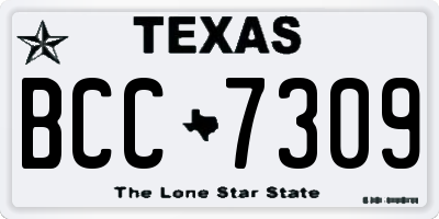 TX license plate BCC7309