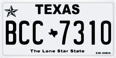 TX license plate BCC7310
