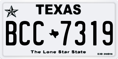 TX license plate BCC7319