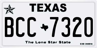 TX license plate BCC7320