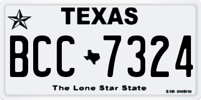 TX license plate BCC7324
