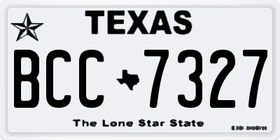 TX license plate BCC7327