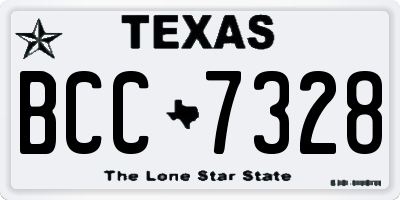 TX license plate BCC7328