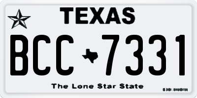 TX license plate BCC7331