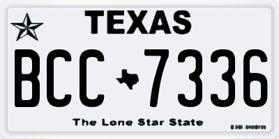 TX license plate BCC7336