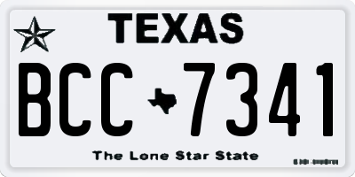 TX license plate BCC7341