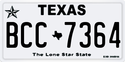 TX license plate BCC7364