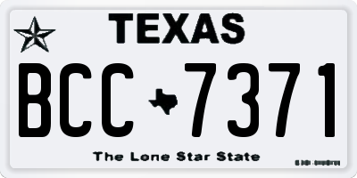 TX license plate BCC7371