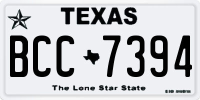 TX license plate BCC7394