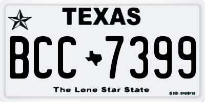 TX license plate BCC7399