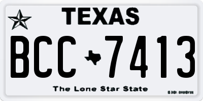 TX license plate BCC7413