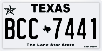 TX license plate BCC7441