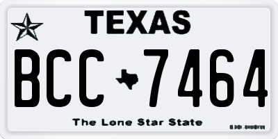 TX license plate BCC7464