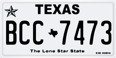 TX license plate BCC7473