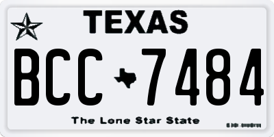 TX license plate BCC7484
