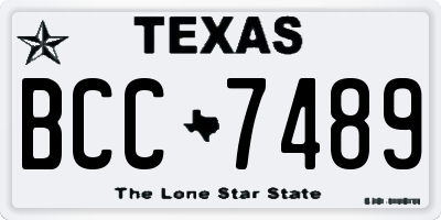 TX license plate BCC7489