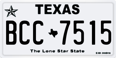 TX license plate BCC7515