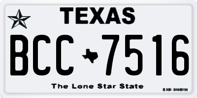TX license plate BCC7516