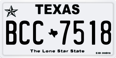 TX license plate BCC7518
