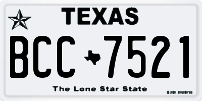 TX license plate BCC7521