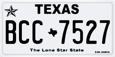 TX license plate BCC7527