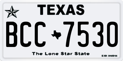 TX license plate BCC7530