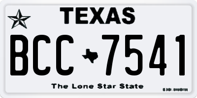 TX license plate BCC7541