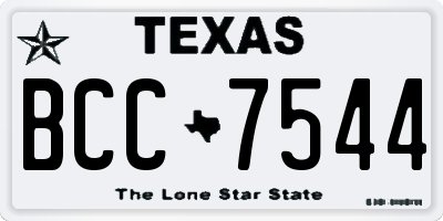 TX license plate BCC7544