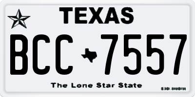 TX license plate BCC7557
