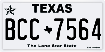TX license plate BCC7564