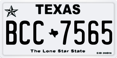 TX license plate BCC7565