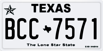 TX license plate BCC7571
