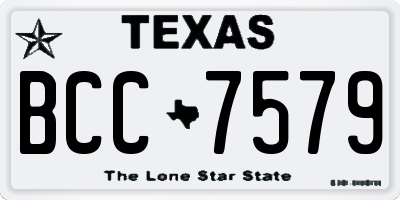 TX license plate BCC7579