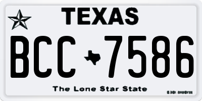 TX license plate BCC7586