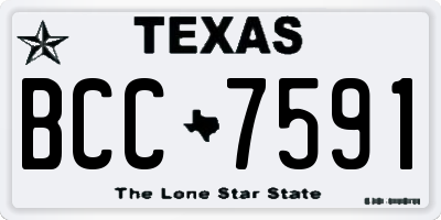 TX license plate BCC7591
