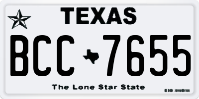 TX license plate BCC7655