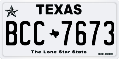 TX license plate BCC7673