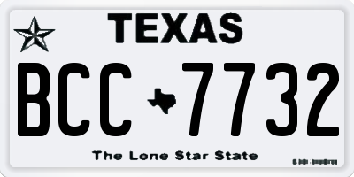TX license plate BCC7732
