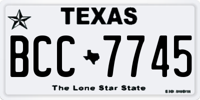 TX license plate BCC7745