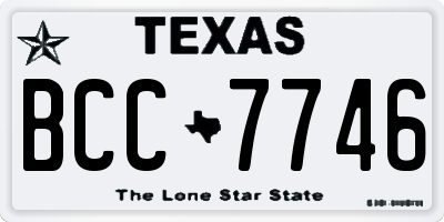 TX license plate BCC7746