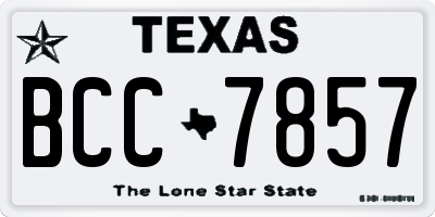 TX license plate BCC7857
