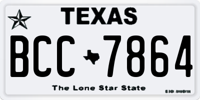 TX license plate BCC7864