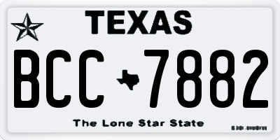 TX license plate BCC7882