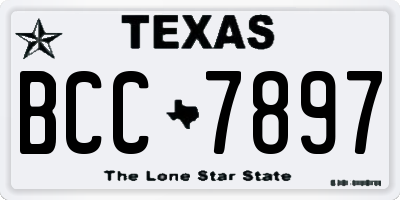 TX license plate BCC7897
