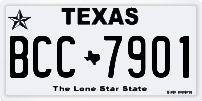 TX license plate BCC7901