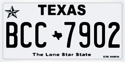 TX license plate BCC7902