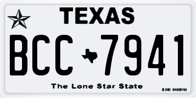 TX license plate BCC7941